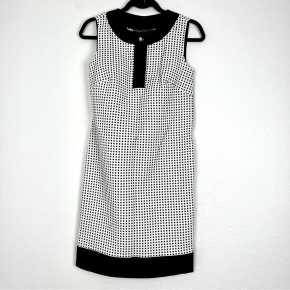 Vintage Donna Morgan | Black and White Polka Dot Dress Preppy Twee Rockabilly 2 - Picture 1 of 4